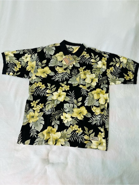 Tommy Bahama Other - Tommy Bahama Black Floral Daydream Believer Polo Size XL